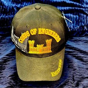 Army Corp of Engineers Black hat. NEW!